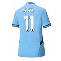 Maglia Calcio Manchester City Jeremy Doku #11 Prima Divisa Donna 2024-25 Manica Corta